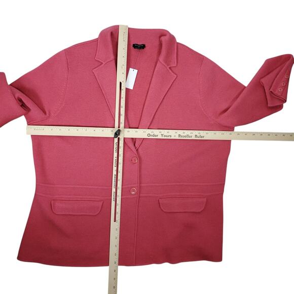 NEW Talbots Pure Merino Wool Sweater Jacket Blazer Womens 2X Plus Button Knit - Picture 11 of 13